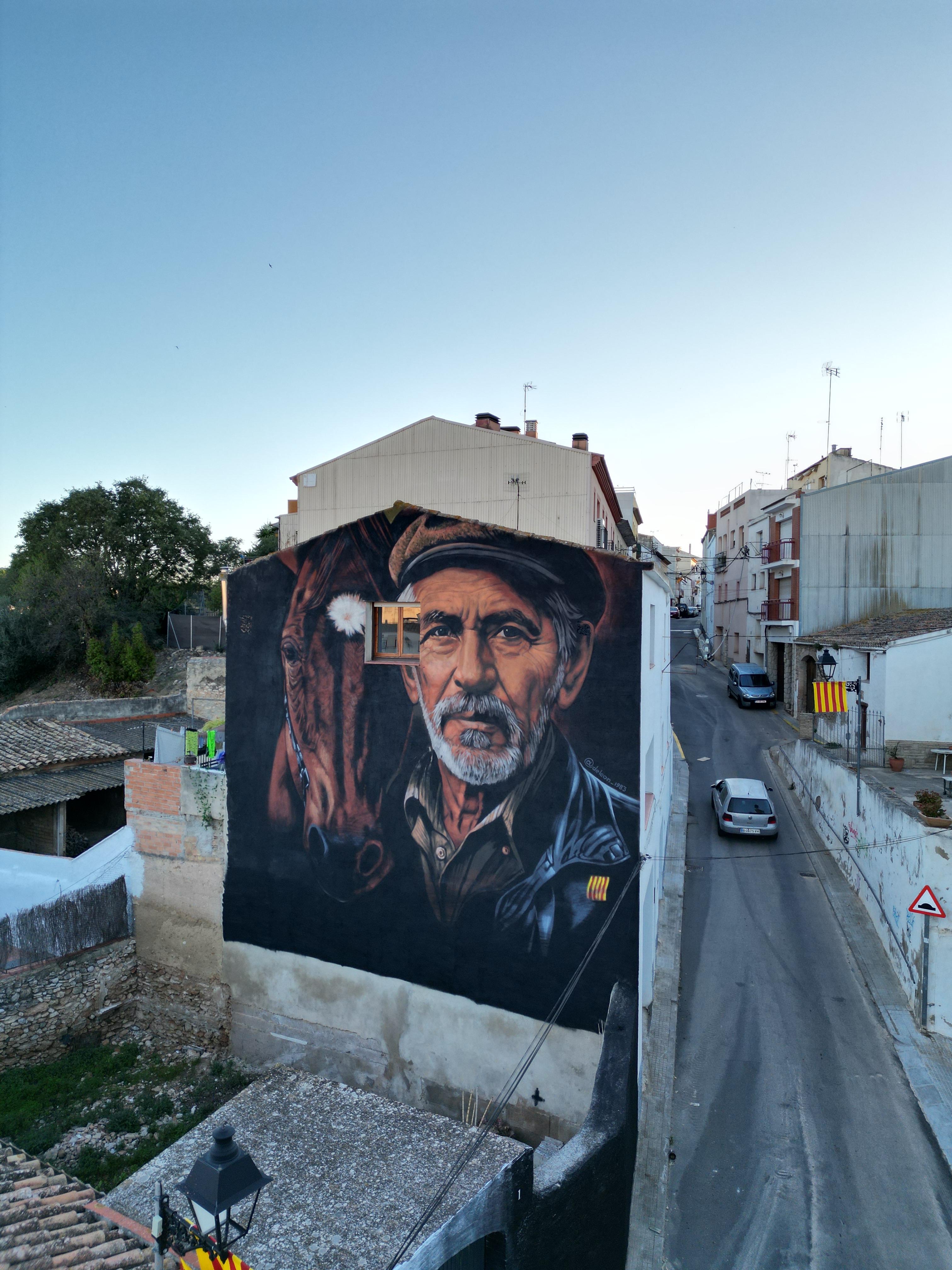 Mural l,avi i el cavall